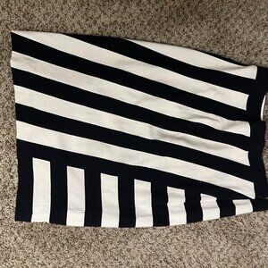 Banana Republic Black and White Striped Skirt